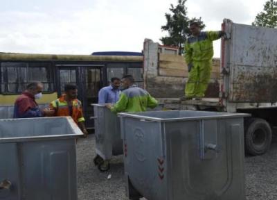 توزیع سطل زباله در اهواز برای جمع آوری پسماند های خانگی